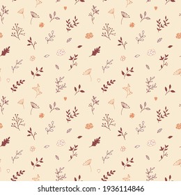 Seamless texture with floral background, wallpaper