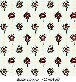 Seamless Texture with floral element. Ethnic style.