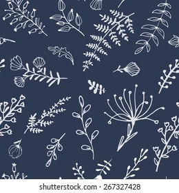 Seamless  texture with  floral elements . Fabric pattern