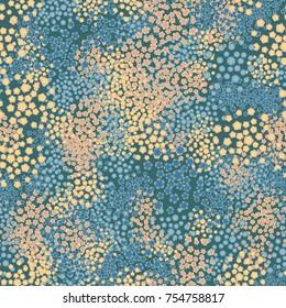 Seamless texture. Floral fireworks of 5 colors. Glamorous camouflage. Pattern for 3d modeling, design, wallpapers and textiles.
