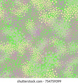 Seamless texture. Floral fireworks of 5 colors. Glamorous camouflage. Pattern for 3d modeling, design, wallpapers and textiles.
