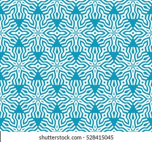 Seamless texture of floral ornament. Optical illusion. Vector illustration. For the interior design, printing, web and textile design.
