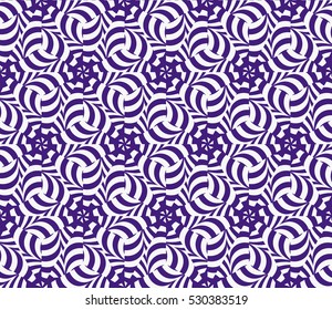 Seamless texture of floral ornament. Optical illusion. Vector illustration. For the interior design, printing, web and textile