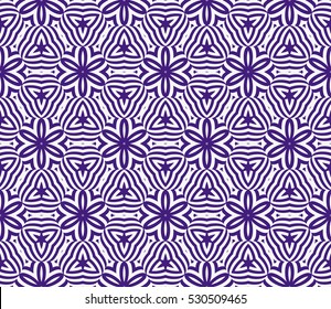 Seamless texture of floral ornament. Optical illusion. Vector illustration. For the interior design, printing, web and textile