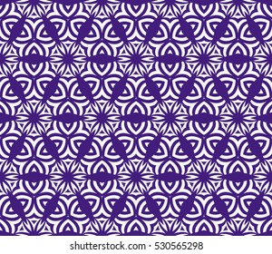 Seamless texture of floral ornament. Optical illusion. Vector illustration. For the interior design, printing, web and textile