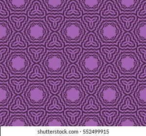 Seamless texture of floral ornament. Optical illusion. Vector illustration. For the interior design, printing, web and textile