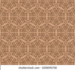 Seamless texture of floral ornament. Vector illustration. For the interior design, printing, web and textile, floral symbol