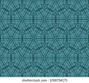 Seamless texture of floral ornament. Vector illustration. For the interior design, printing, web and textile, floral symbol
