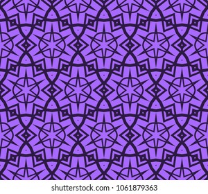 Seamless texture of floral ornament. Vector illustration. For the interior design, printing, web and floral textile.