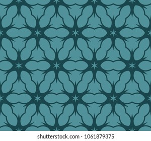 Seamless texture of floral ornament. Vector illustration. For the interior design, printing, web and textile, floral symbol