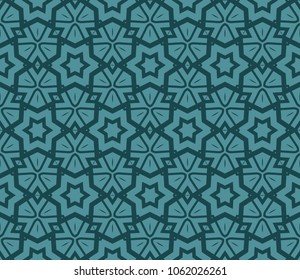 Seamless texture of floral ornament. Vector illustration. For the interior design, printing, web and floral textile.