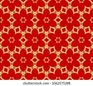 Seamless texture of floral ornament. Vector illustration. For the interior design, printing, web and floral textile.