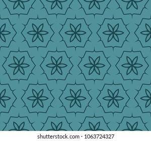 Seamless texture of floral ornament. Vector illustration. For the interior design, printing, web and textile, floral symbol