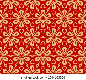 Seamless texture of floral ornament. Vector illustration. For the interior design, printing, web and floral textile.