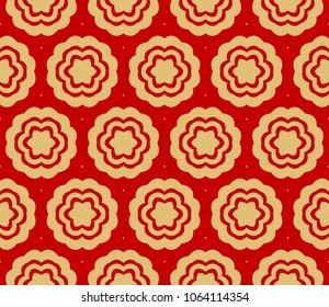 Seamless texture of floral ornament. Vector illustration. For the interior design, printing, web and floral textile.