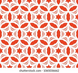Seamless texture of floral ornament. Vector illustration. For the interior design, printing, web and textile