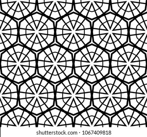 Seamless texture of floral ornament. Vector illustration. For the interior design, printing, web and textile