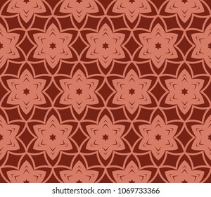 Seamless texture of floral ornament. Vector illustration. For the interior design, printing, web and textile.