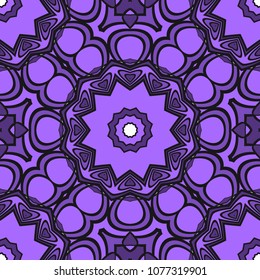 Seamless texture of floral ornament. Vector illustration. For the interior design, printing, web and textile.