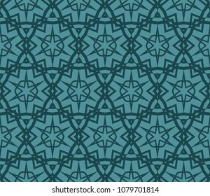 Seamless texture of floral ornament. Vector illustration. For the interior design, printing, web and floral textile.