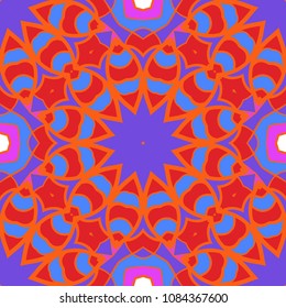 Seamless texture of floral ornament. Vector illustration. For the interior design, printing, web and textile, fashion print