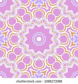 Seamless texture of floral ornament. Vector illustration. For the interior design, printing, web and textile.