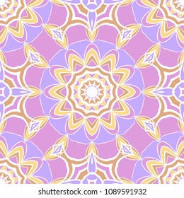 Seamless texture of floral ornament. Vector illustration. For the interior design, printing, web and textile.