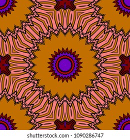 Seamless texture of floral ornament. Vector illustration. For the interior design, printing, web and textile, fashion print