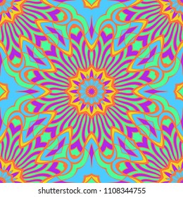 Seamless texture of floral ornament. Vector illustration. For the interior design, printing, web and textile, fashion print