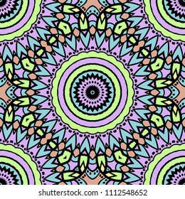 Seamless texture of floral ornament. Vector illustration. For the interior design, printing, web and textile, fashion print