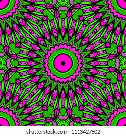 Seamless texture of floral ornament. Vector illustration. For the interior design, printing, web and textile, fashion print