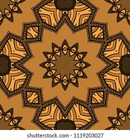 Seamless texture of floral ornament. Vector illustration. For the interior design, printing, web and textile, fashion print
