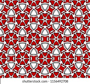 Seamless texture of floral ornament. Vector illustration. For the interior design, printing, web and textile.