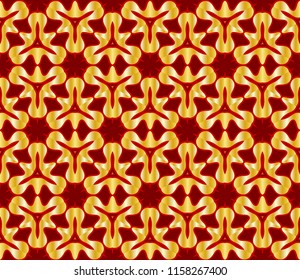 Seamless texture of floral ornament. Vector illustration. For the interior design, printing, web and textile.