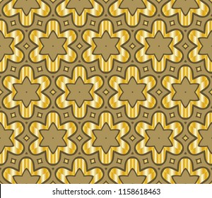 Seamless texture of floral ornament. Vector illustration. For the interior design, printing, web and textile.