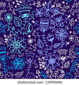 Seamless texture with flowers.