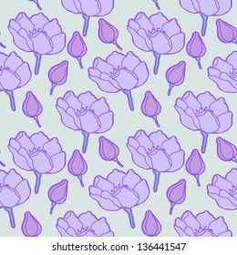 Seamless texture with flowers