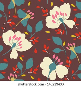 Seamless texture with flowers