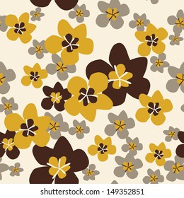 Seamless texture with flowers. 