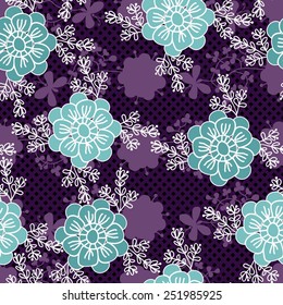 Seamless texture with flowers