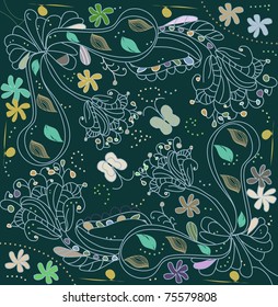 Seamless texture with flowers