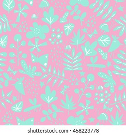 Seamless texture with flowers, birds and butterflies. Seamless pattern can be used for wallpaper, pattern fills, web page background,surface textures. Gorgeous seamless floral background