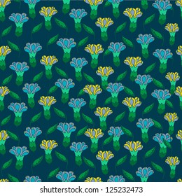 Seamless texture with flowers. Endless floral pattern