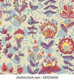 Seamless texture with flowers. Endless floral pattern. Can be used for wallpaper, pattern, backdrop, surface textures. Full color seamless floral background