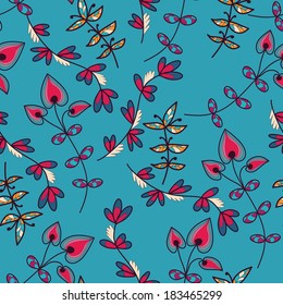 Seamless texture with flowers. Endless floral pattern. Can be used for wallpaper, pattern, backdrop, surface textures. Full color seamless floral background