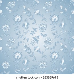 Seamless texture with flowers. Endless floral pattern. Can be used for wallpaper, pattern, backdrop, surface textures. Full color seamless floral background