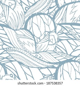Seamless texture with flowers. Endless floral pattern