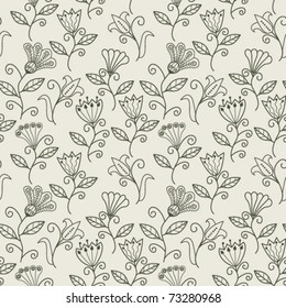 Seamless texture with flowers. Endless floral pattern.