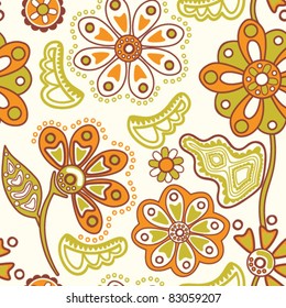 Seamless texture with flowers. Endless floral pattern