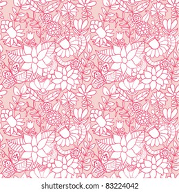 Seamless texture with flowers. Endless floral pattern